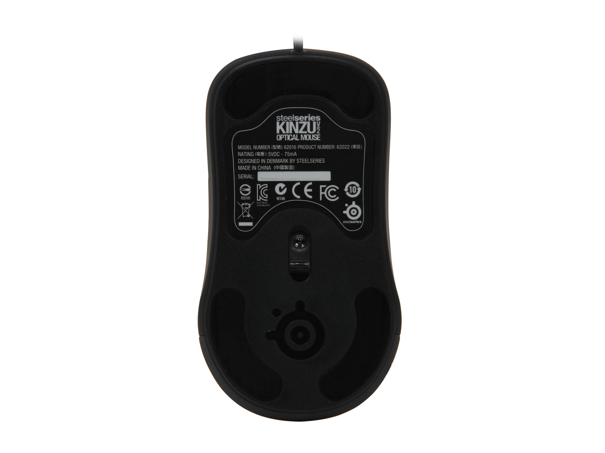 SteelSeries KANA Kinzu V2 Black Black Wired Optical Gaming Mouse