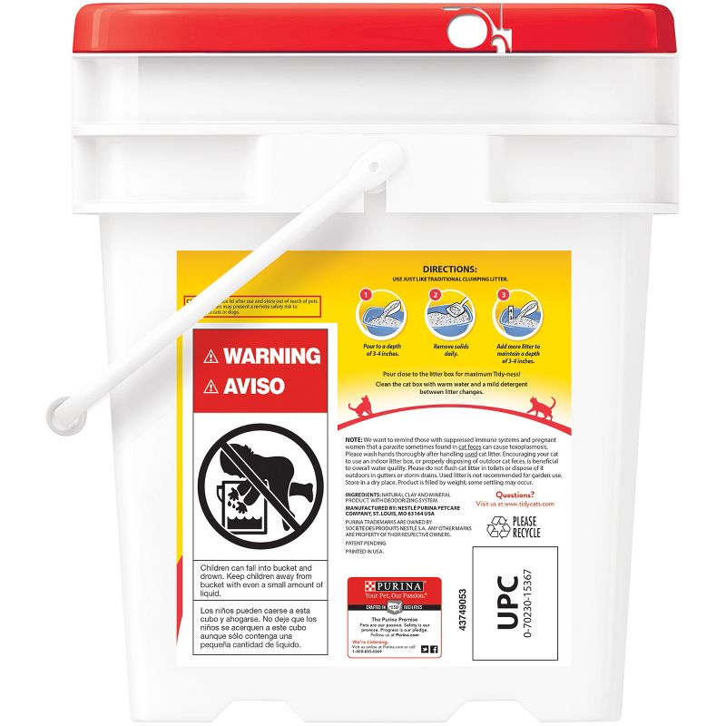 Purina Tidy Cats Light Weight Dust Free Clumping Cat Litter  LightWeight 24/7 Performance Multi Cat Litter - 17lb Pail