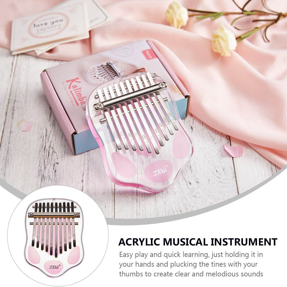 1 Set Compact Lightweight Portable Kalimba Thumb Piano Acrylic Finger Piano for Men