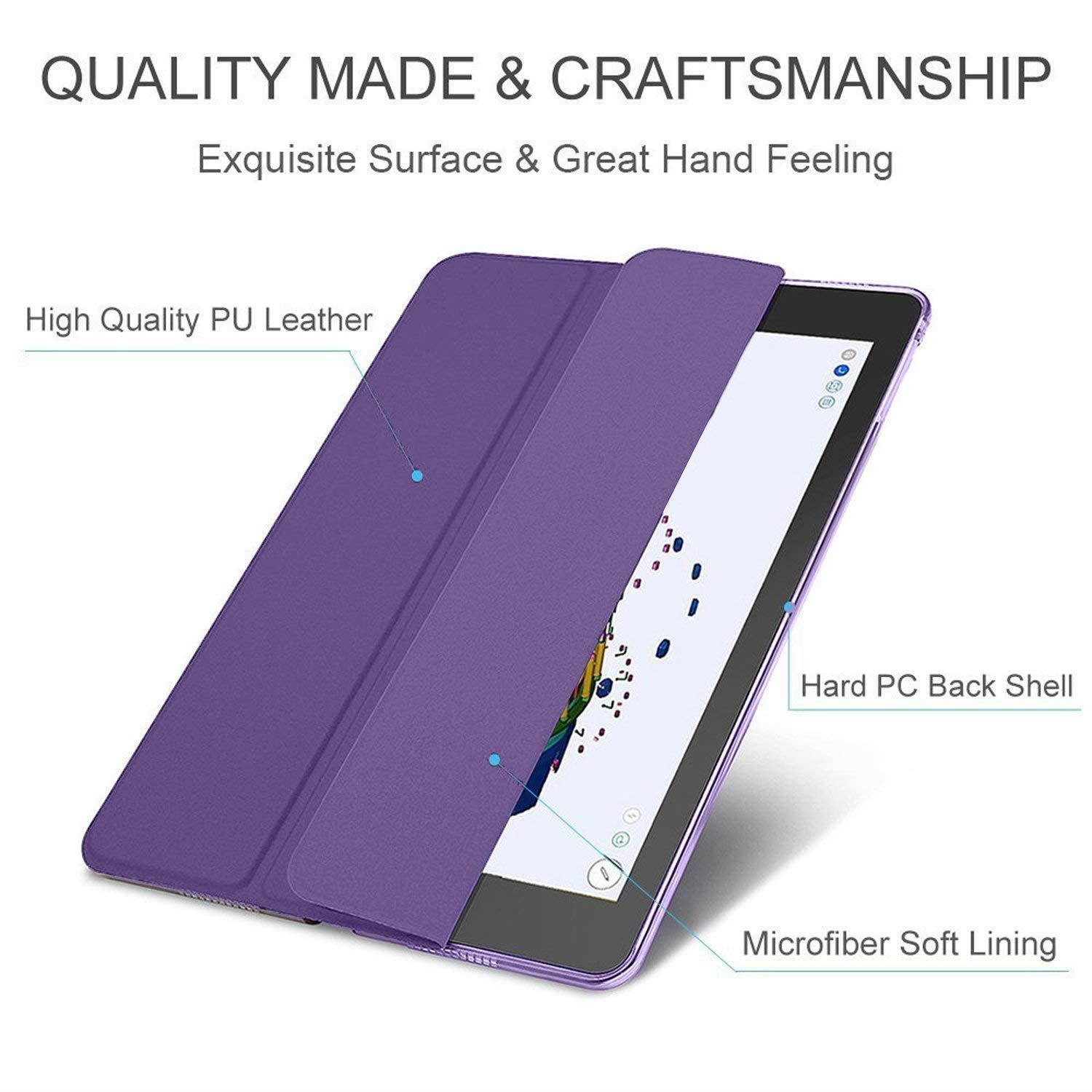 DuraSafe Cases for iPad 4/3 / 2 (9.7 Inch) Case Tri-Fold Smart Cover [ Auto Sleep/Wake ] (A1458 A1459 A1460 A1403 A1416 A1430 A1395 A1396 A1397) [iPad 4th, 3rd & 2nd Gen 9.7]- Purple