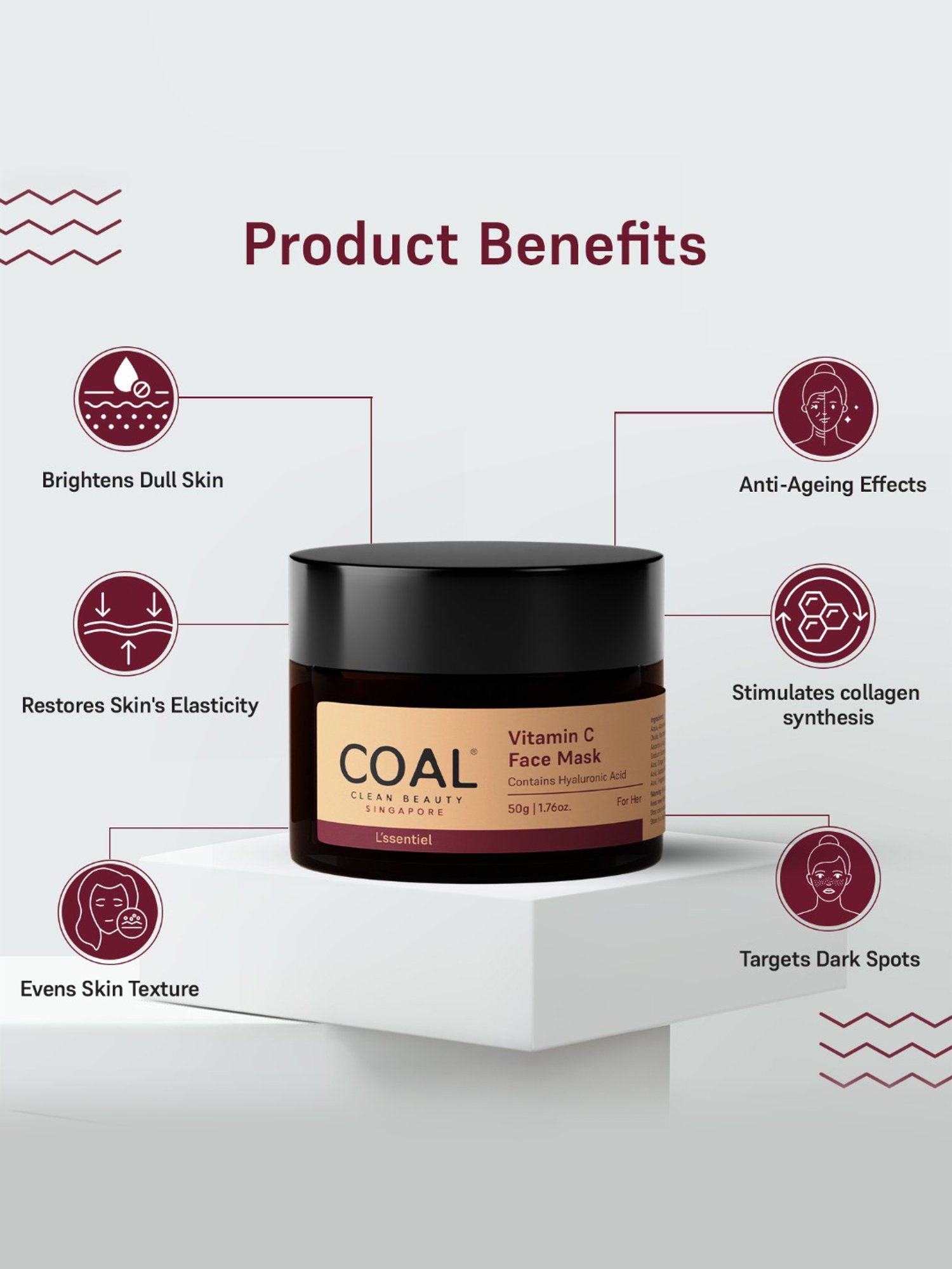 COAL Clean Beauty Vitamin C Face Mask - 50 gm