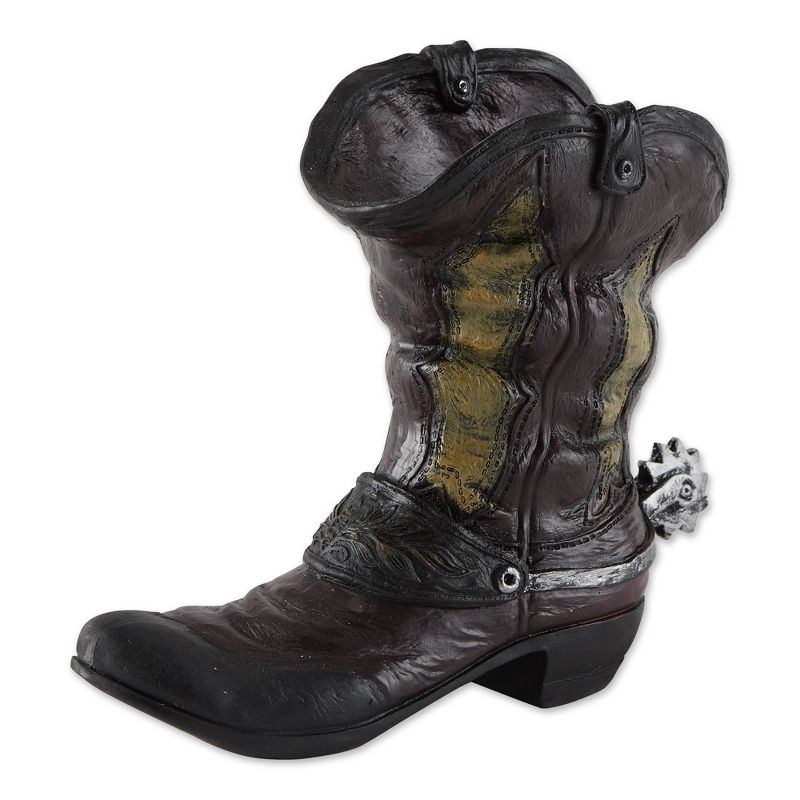 6.1" Indoor/Outdoor Polyresin Spurred Cowboy Boot Planter - Zings & Thingz