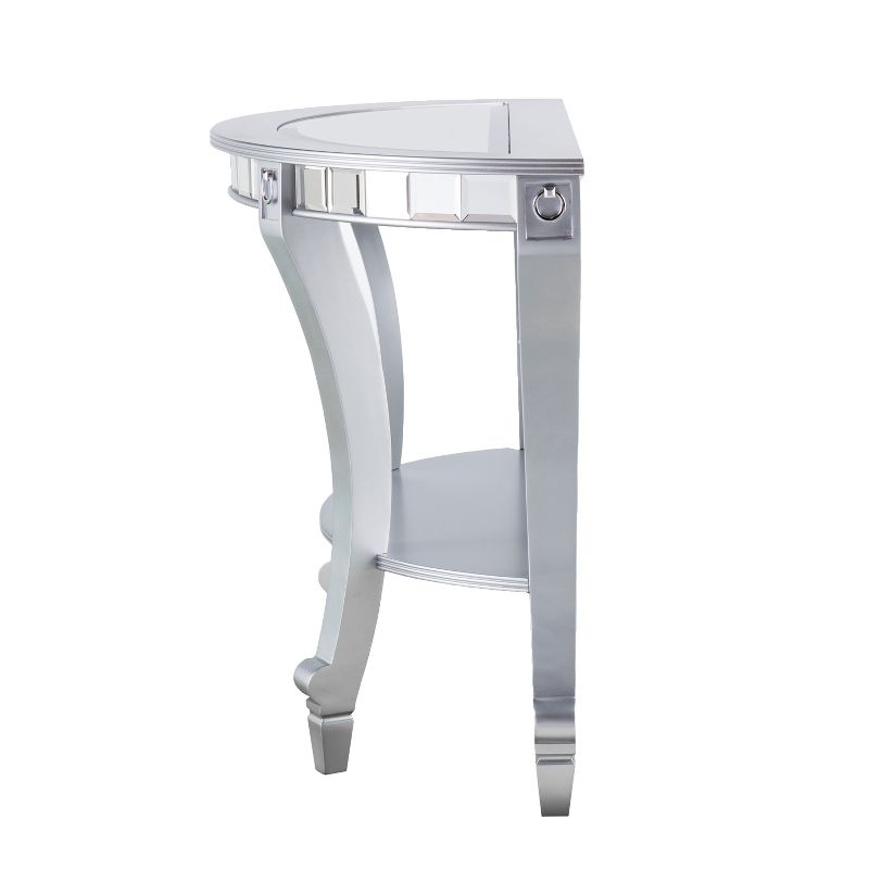 Lupina Glam Demilune Console Table Matte silver - Aiden Lane