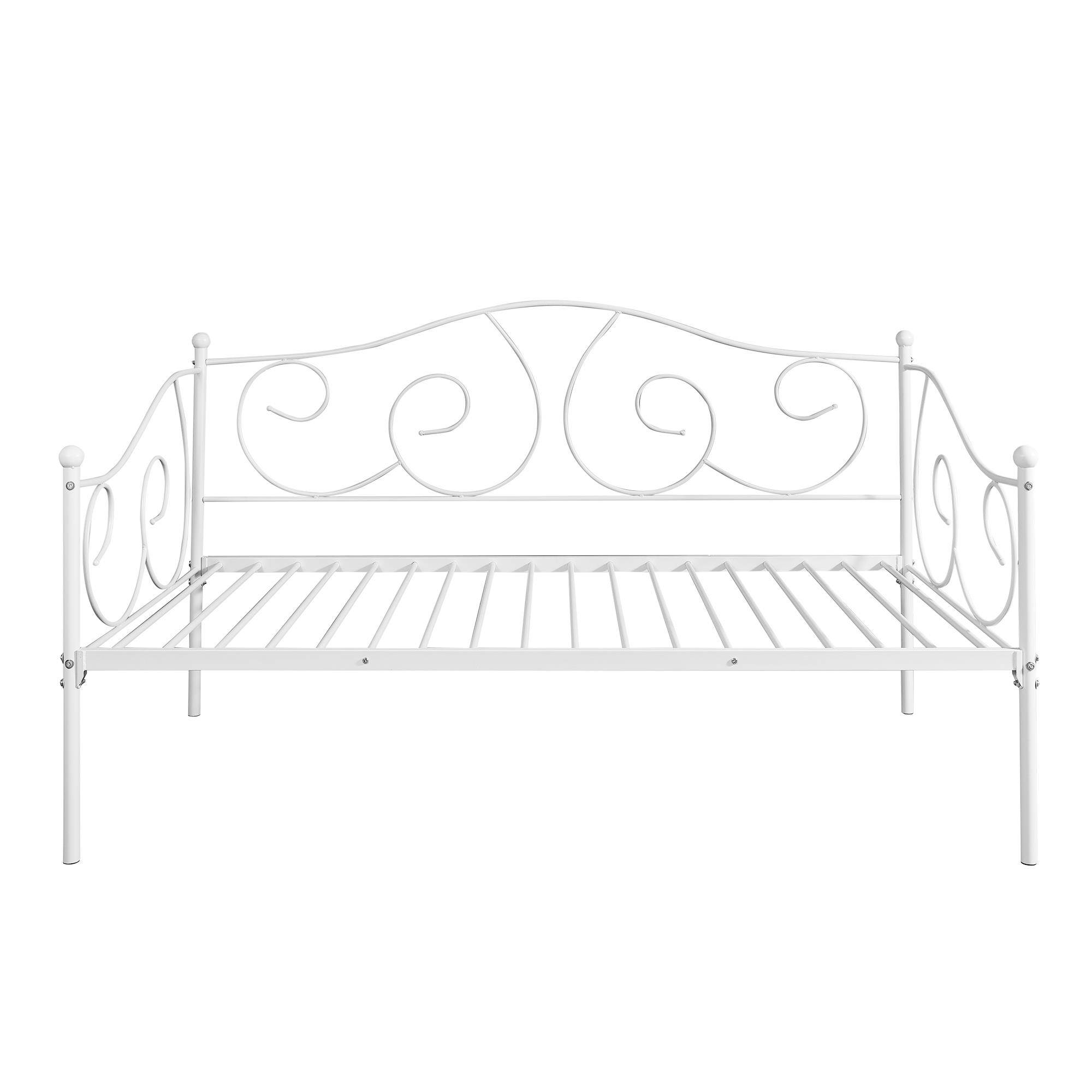 Furinno Angeland Carca Metal Daybed, Twin Size, White