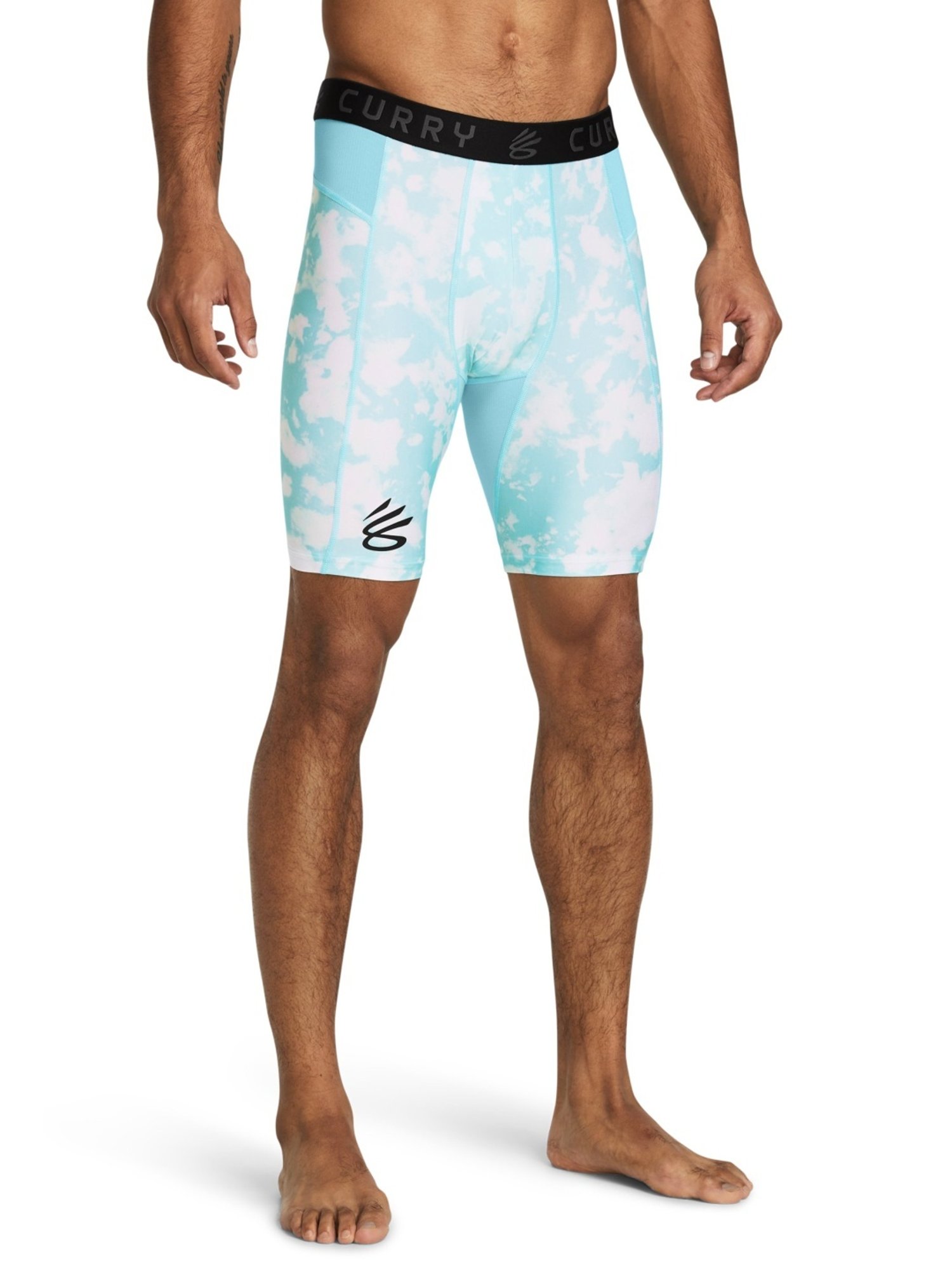 Under Armour Blue Fitted Printed Sports Capris