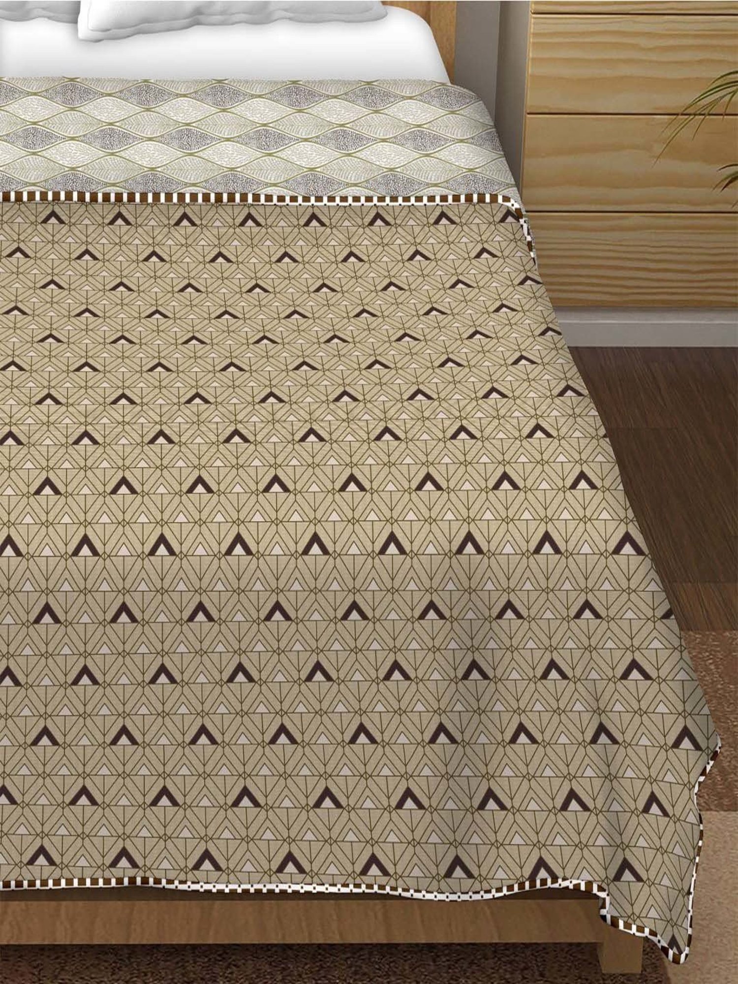 Bella Casa Finland Collection Cotton Brown 150 GSM Double Reversible Dohar