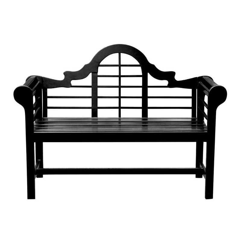 54" Eucalyptus Lutyens Bench Black - ACHLA Designs