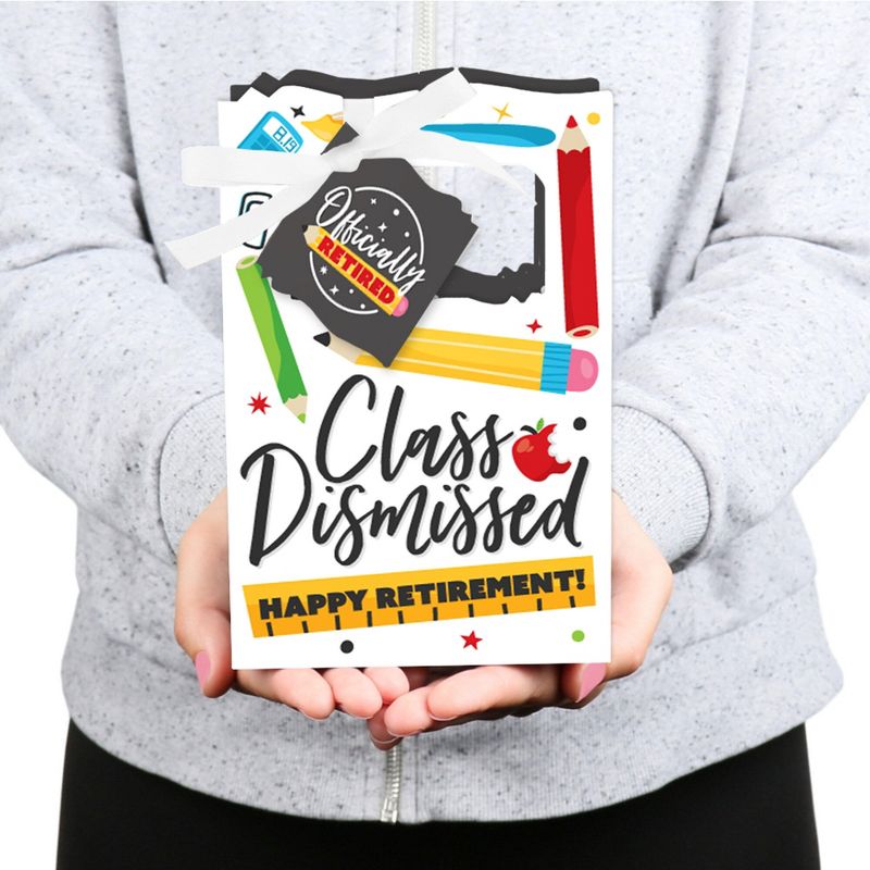 Big Dot of Happiness Teacher Retirement - Happy Retirement Party Favor Boxes - Set of 12