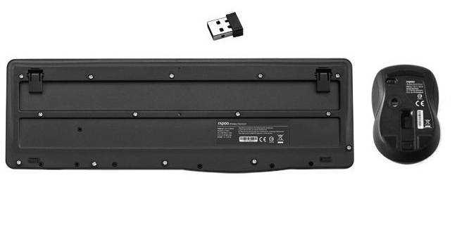 rapoo 1860 Portable 2.4G Wireless Keyboard And Mouse Set,Mute Fast And Compact And Durable Stability