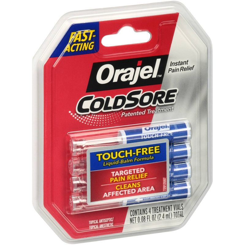 Orajel Single Dose Touch-Free Applicator Cold Sore Treatment - 4pk