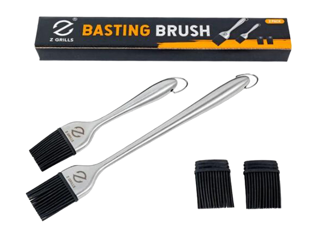 Z GRILLS Basting Brush Grilling BBQ Baking Pastry Oil Stainless Steel 2 Pack