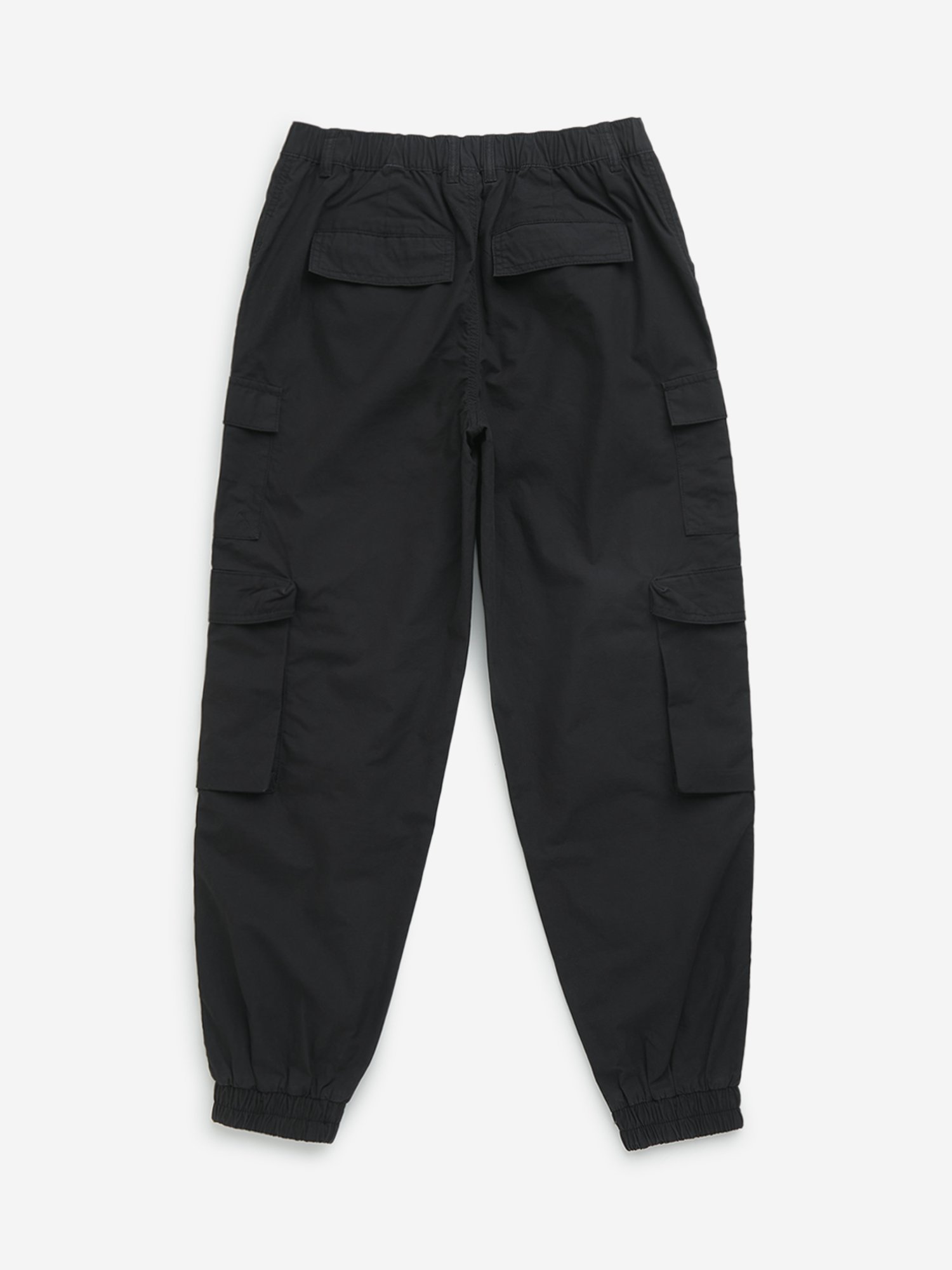 Y&F Kids by Westside Off-White Mid-Rise Cotton Blend Track Pants