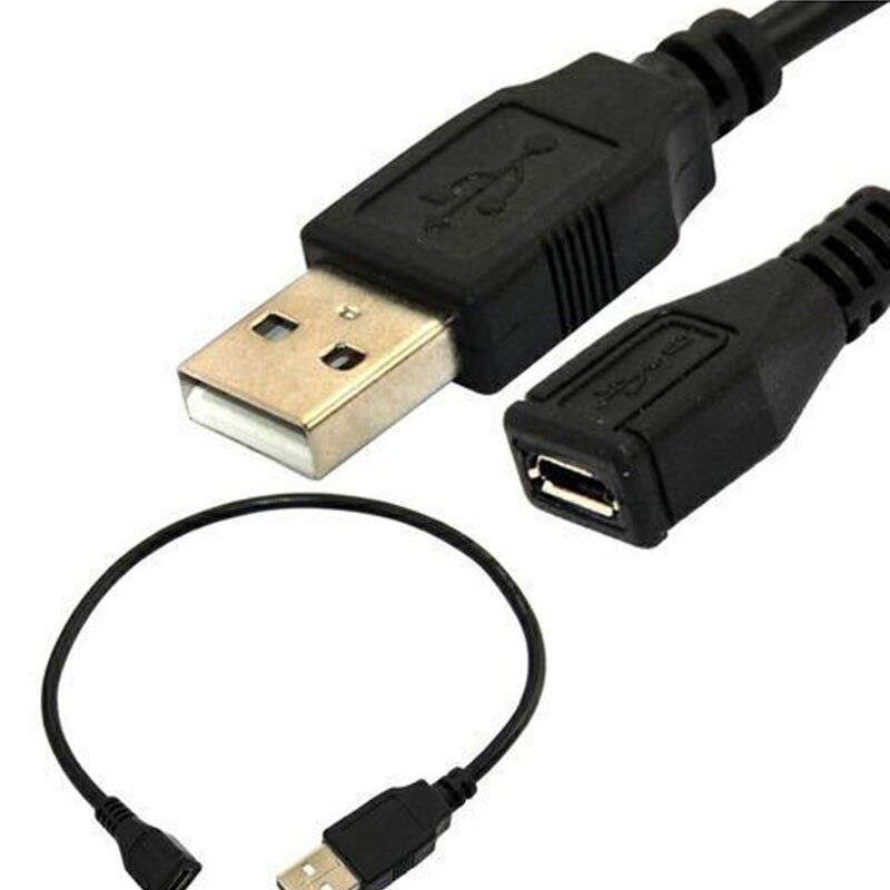 USB 2.0 A male to Micro USB B female adapter cable MF