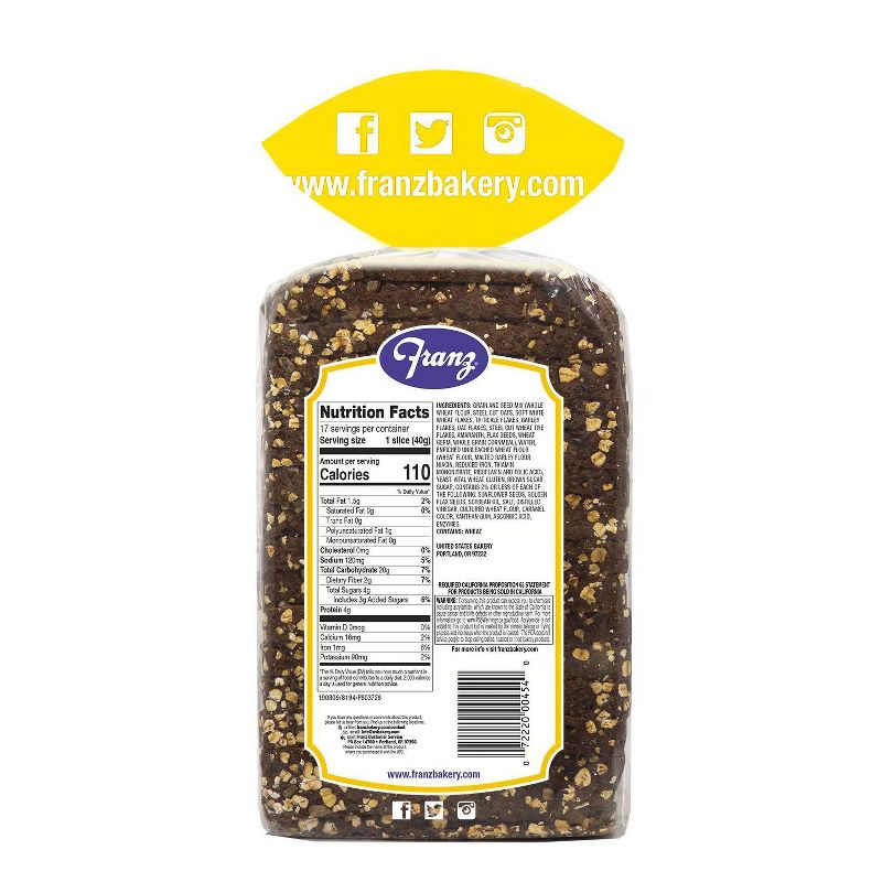 Franz Dark Grain Bread - 26oz