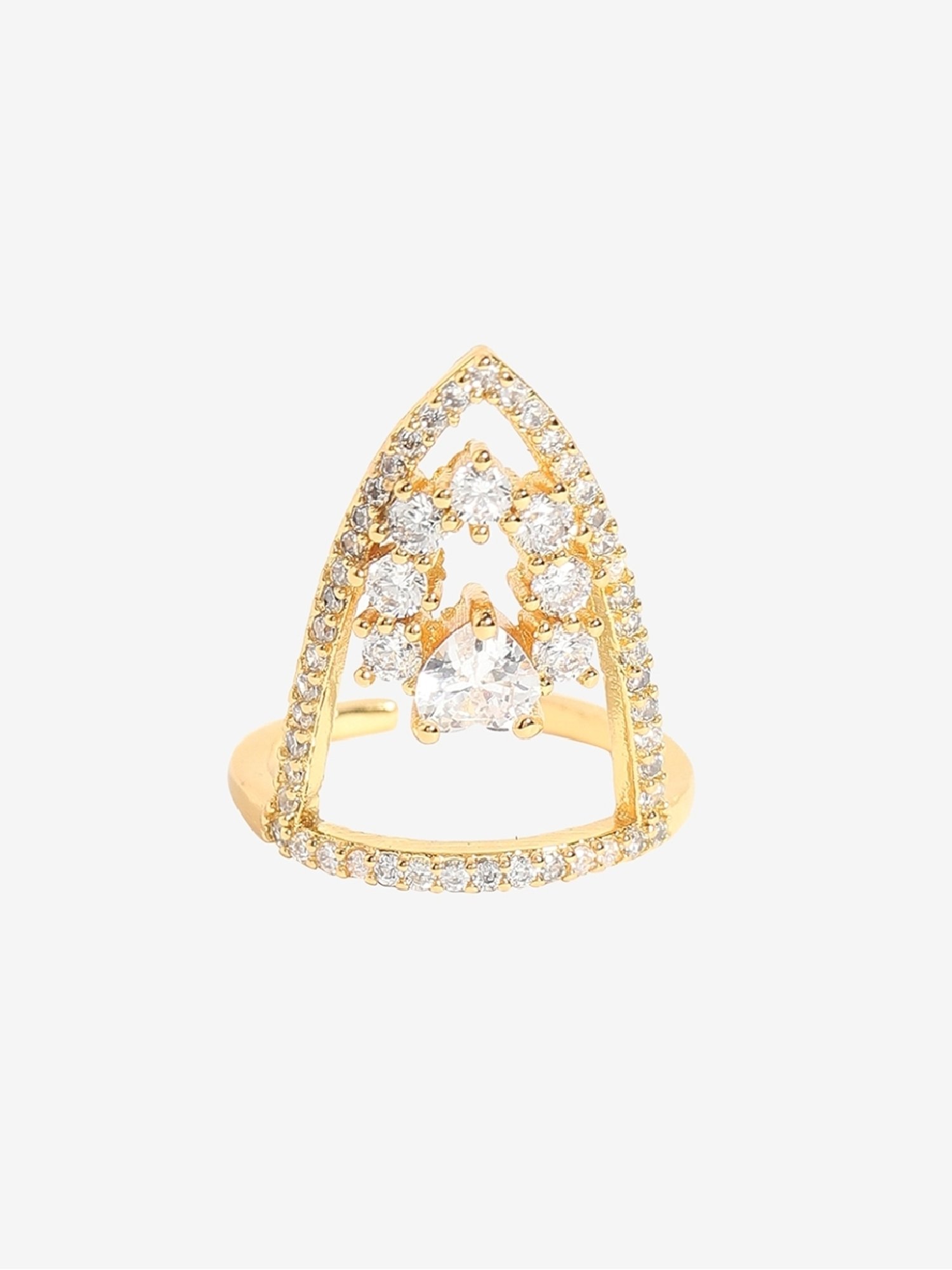 Sohi Gold-Plated Statement Finger Ring