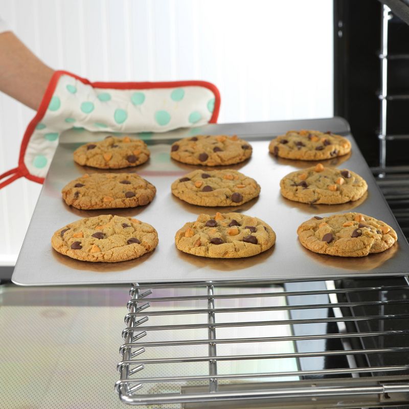 T-Fal 2pc Medium and Large Cookie Sheets Silver