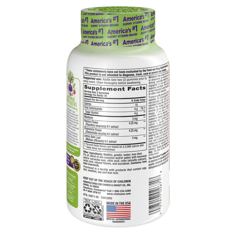 Vitafusion Melatonin Dietary Supplement Adult Gummies - Fruit - 140ct