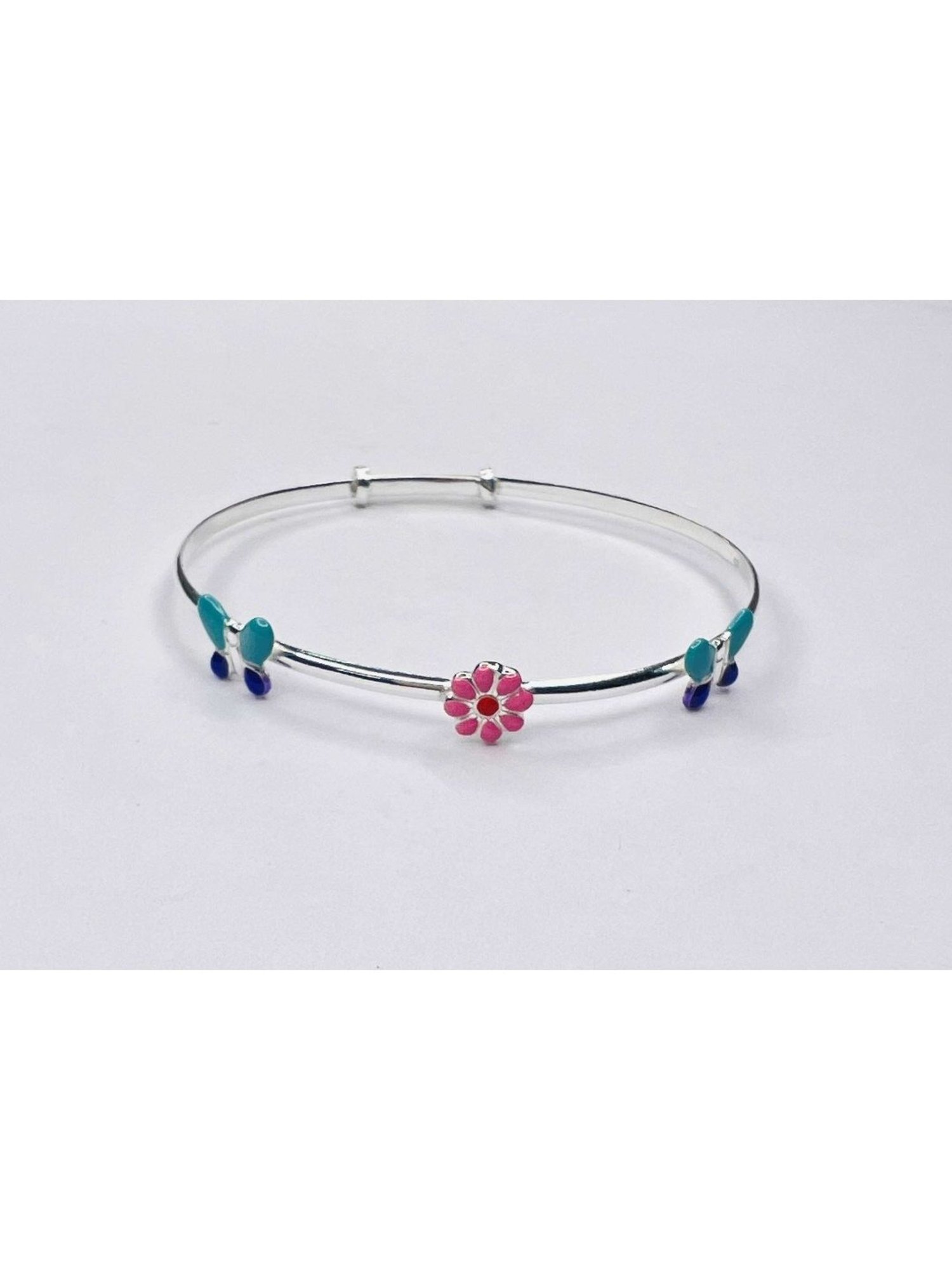 Arte Jewels 925 Sterling Silver Butterfly Chamas Bangle for Women & Girls