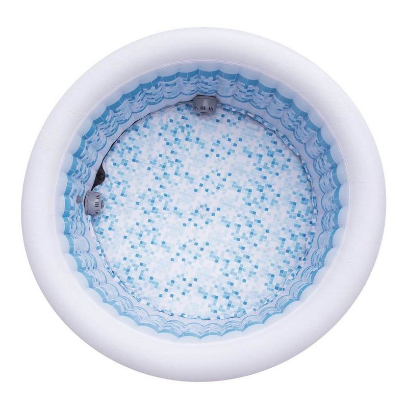 Coleman 13804-BW SaluSpa 4 Person Portable Inflatable Outdoor Round Hot Tub Spa with Air Jets, Pump, and 12 Replacement Filter Cartridges, Black