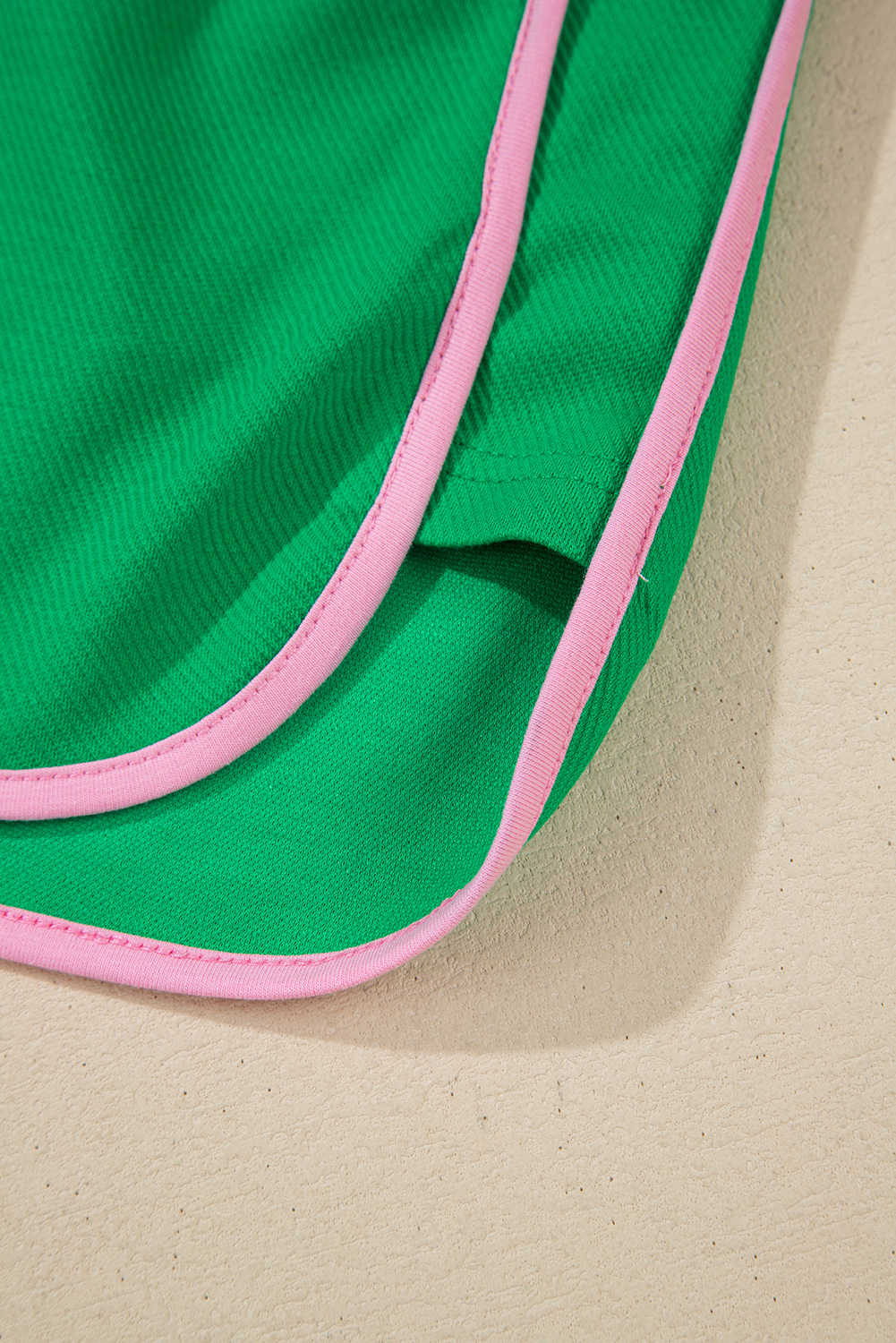 Skobeloff Textured Ruffle Split Top and Drawstring Shorts Set