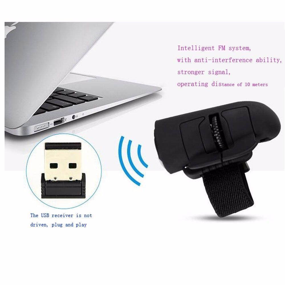 Mini Finger Mouse Wireless USB Optical Lazy Ring Mouse Mice for Laptop PC