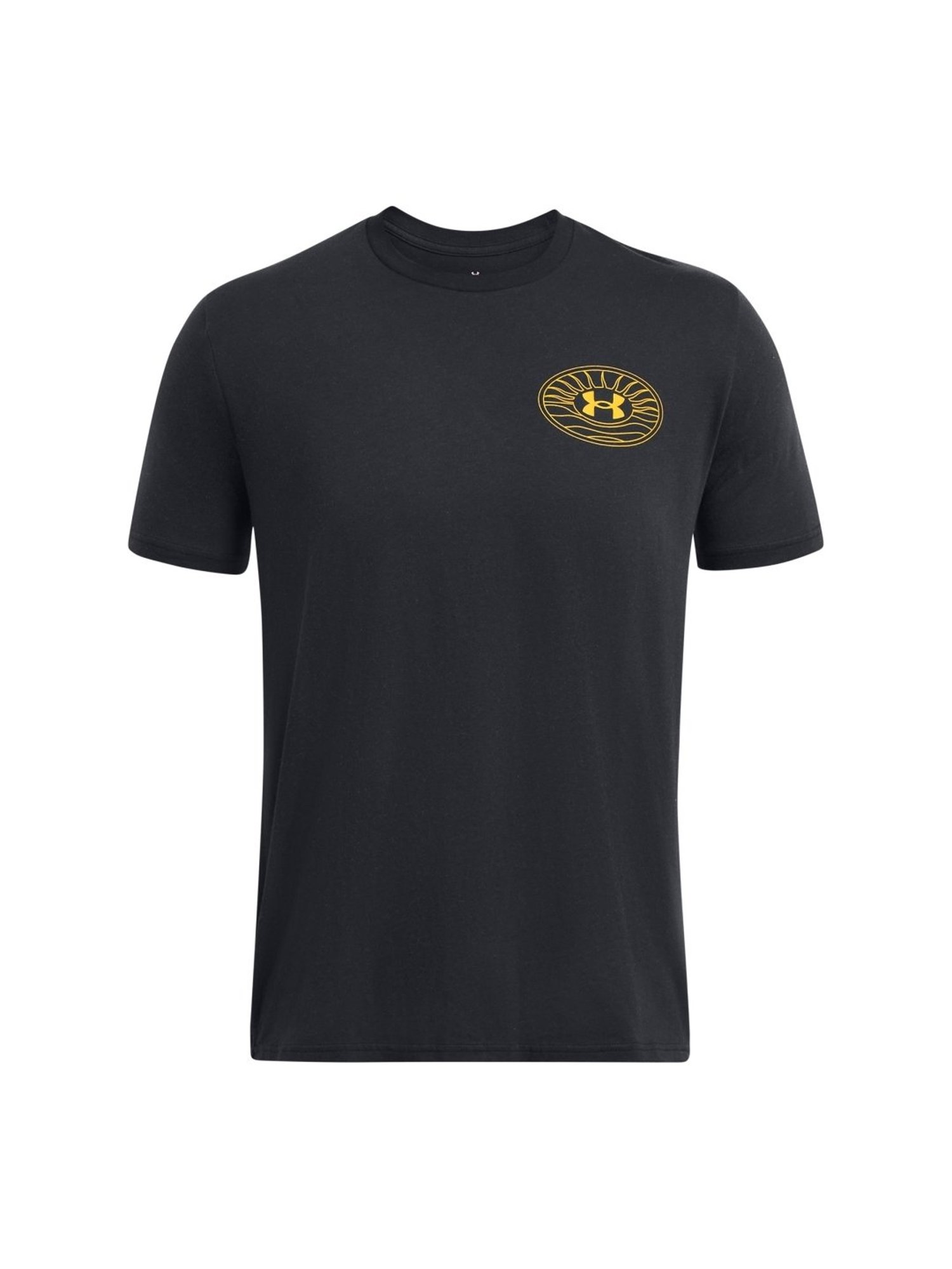 Under Armour Black Cotton Slim Fit Printed T-Shirt