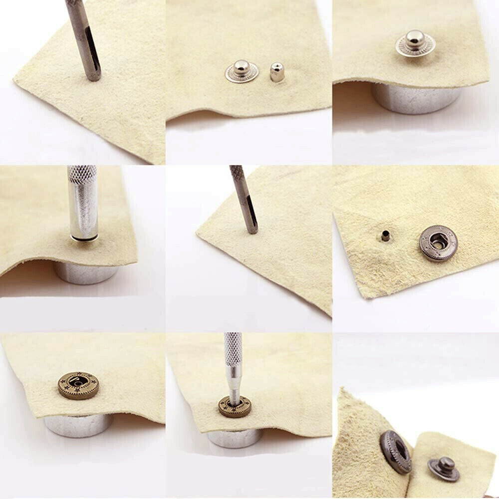 10pcs Heavy Duty Leather Hollow Hole Punch Set DIY Craft Hand Tools 0.5-5mm USA