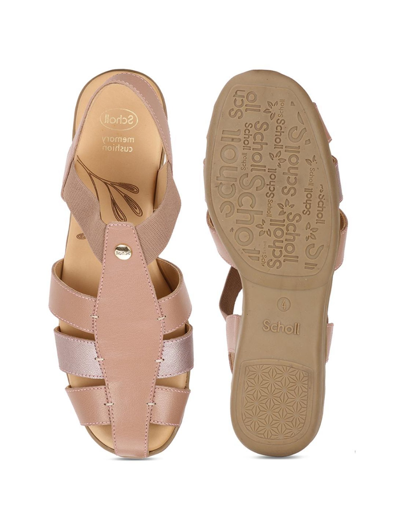 Scholl by Bata Women's Beige Fisherman Sandals