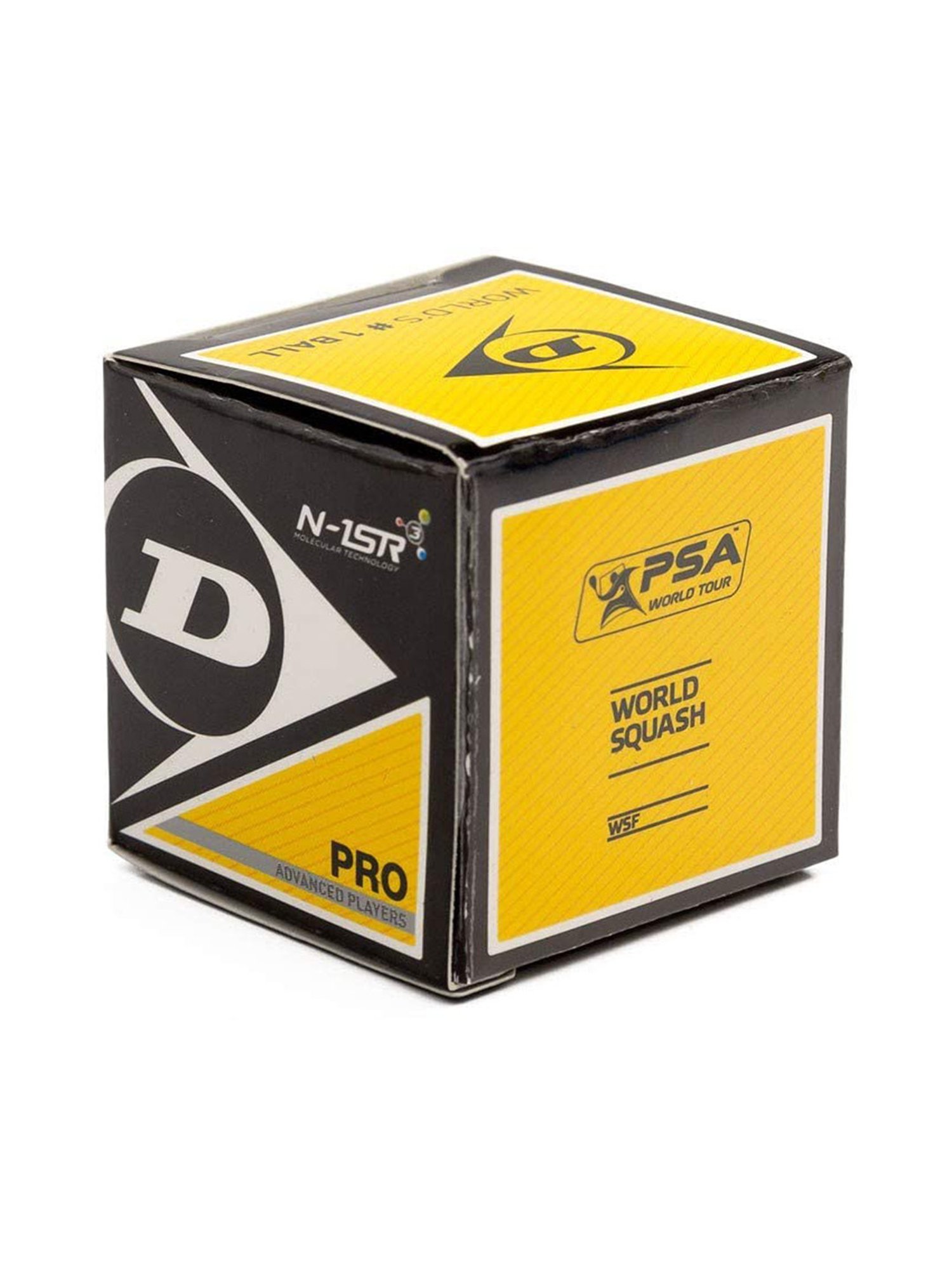 Dunlop Pack of 12 Yellow Dot Squash Ball (Black) Size - 127.2mm