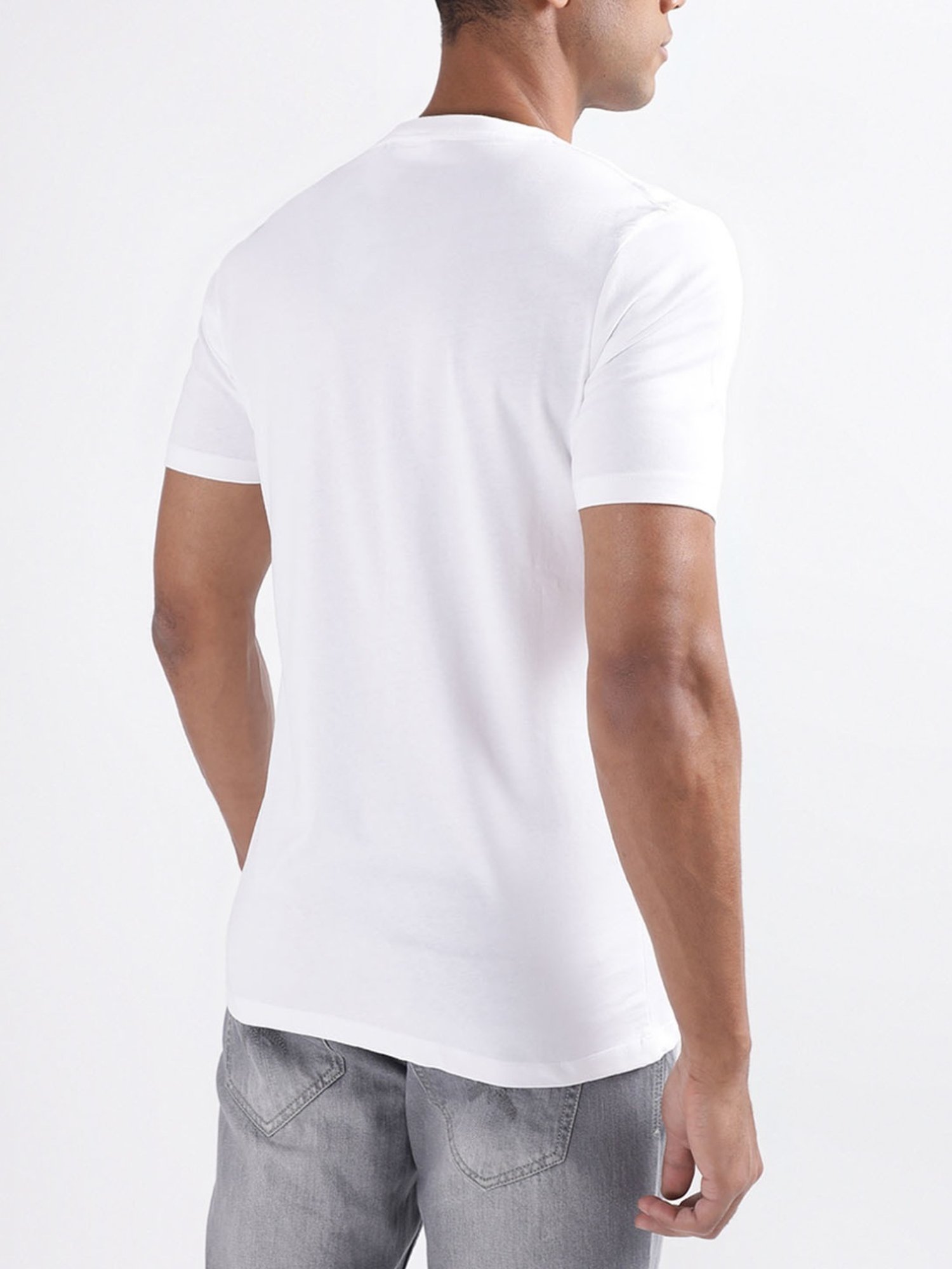 Lindbergh White Cotton Regular Fit T-Shirt