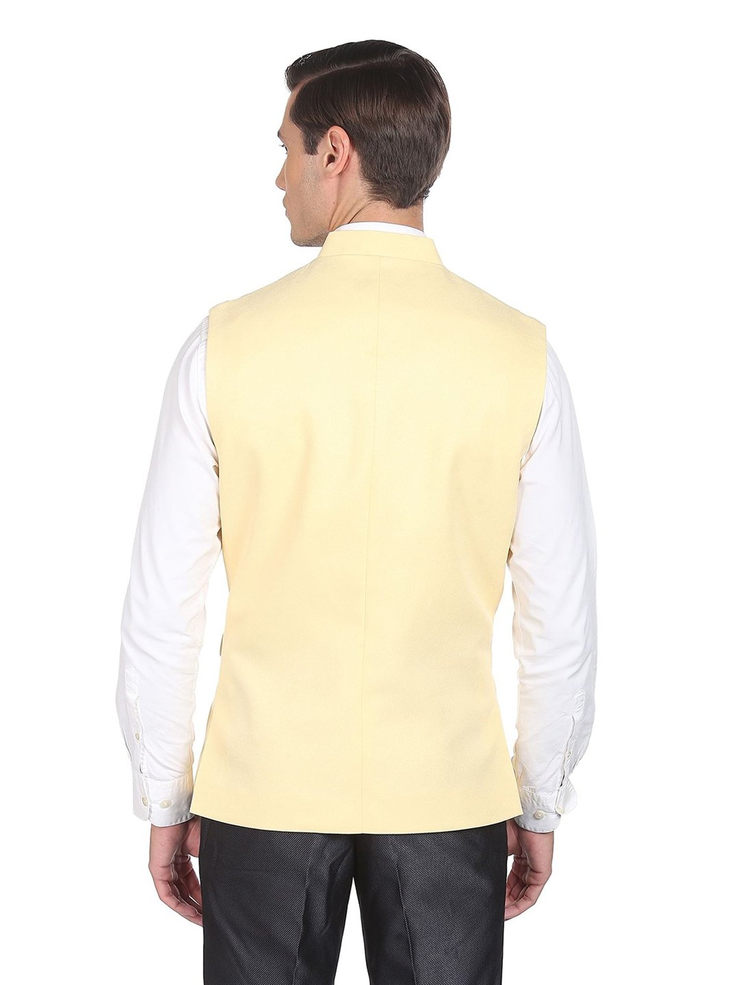 VASTRAMAY Teal Green Regular Fit Printed Nehru Jacket