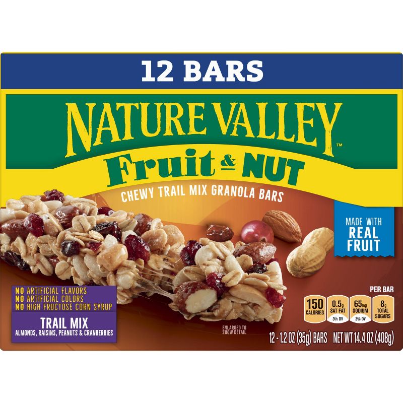 Nature Valley Fruit & Nut Trail Mix Bars - 12ct/14.4oz