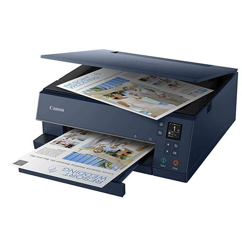 TS6320 All-In-One Wireless Color Printer with Copier, Scanner and Mobile Printing, Navy, Works with Alexa
