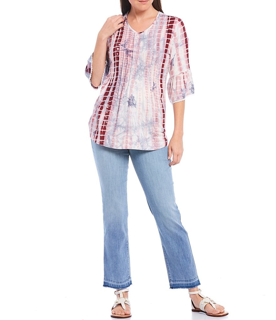 Code Bleu Classic Straight Leg Frayed Hem Ankle Jeans