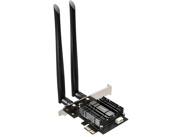 EDUP WiFi 6 Card AX 3000Mbps PCIe Network Card AX200 802.11AX 2.4Ghz/5.8Ghz with Bluetooth 5.0 & Heat Sink Wireless PCI Express Wi-Fi Adapters Dual Band Antenna for Windows 10 64-bit