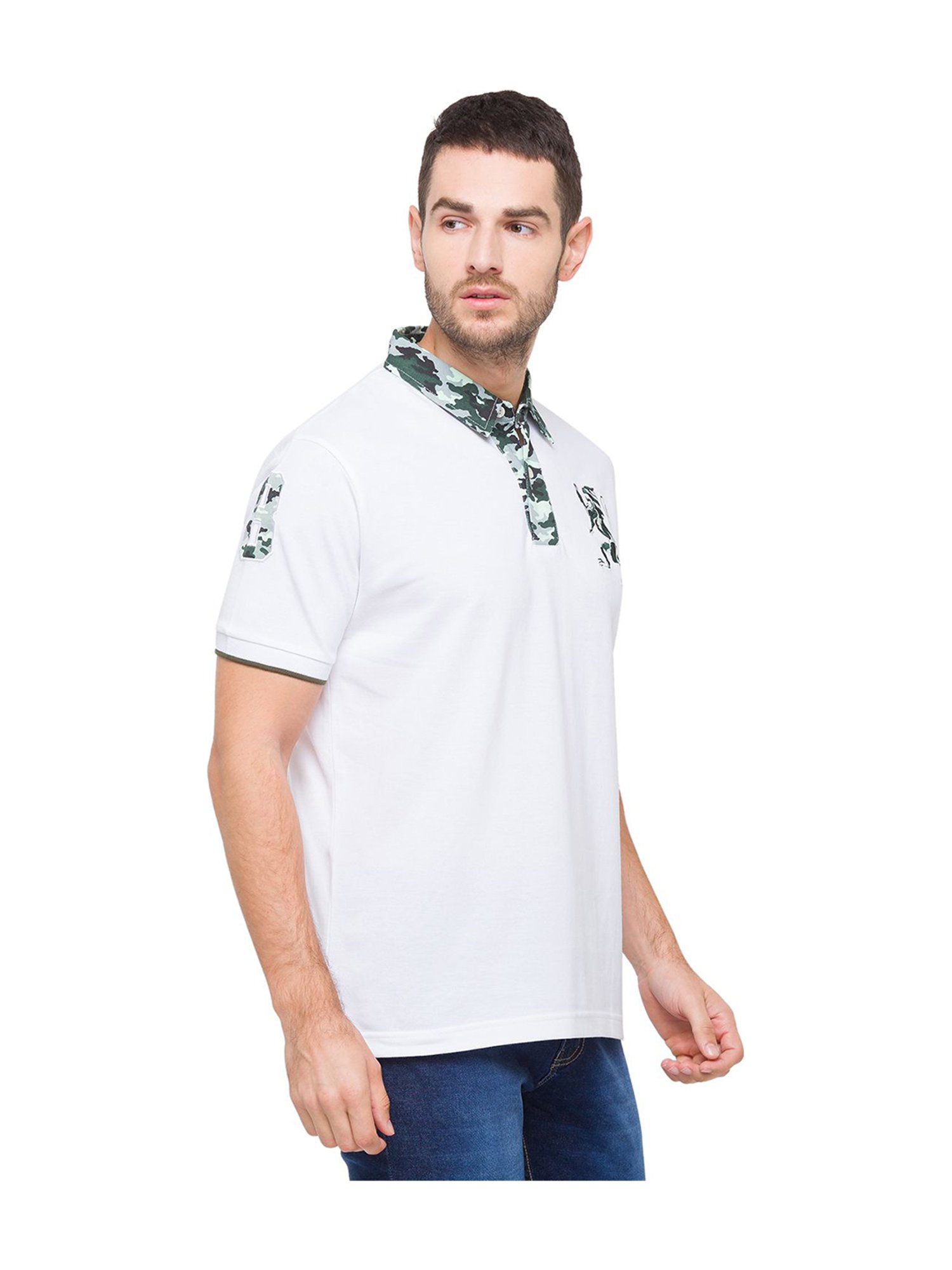 Giordano White Slim Fit Polo T-Shirt