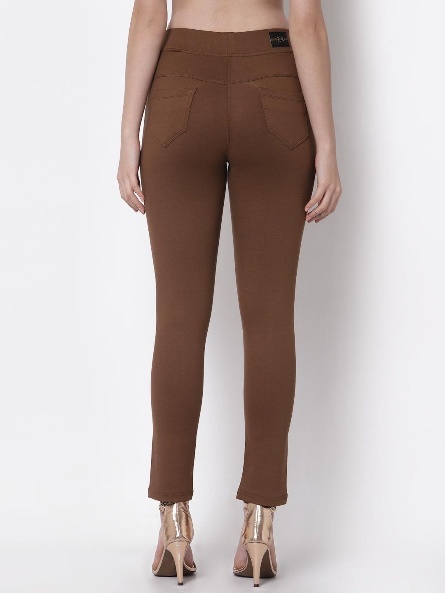 Westwood Brown Embellished Jeggings