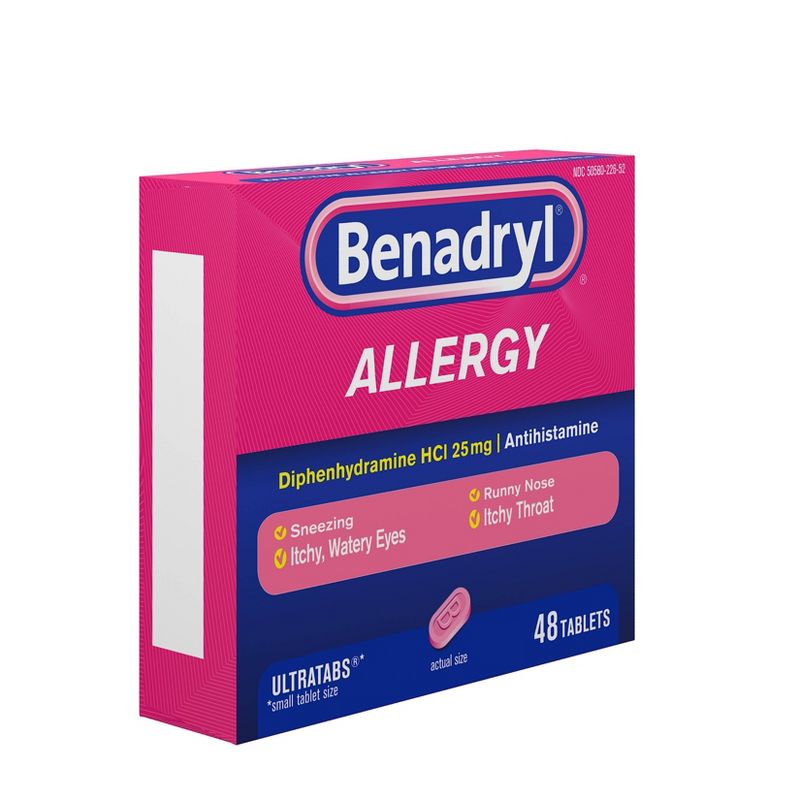 Benadryl Ultratabs Allergy Relief Tablets - Diphenhydramine - 48ct