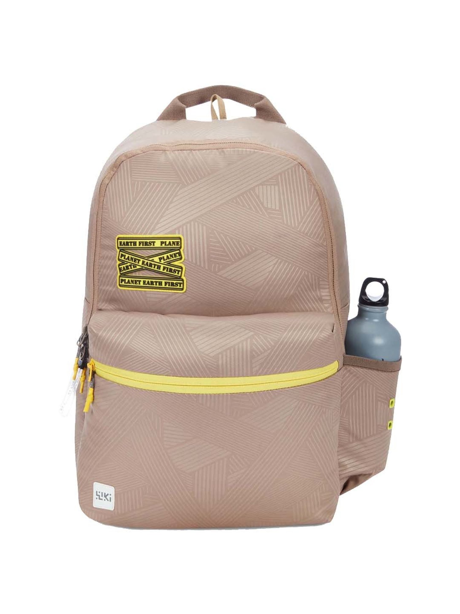 Wiki 18.5 Ltrs Beige Medium Backpack