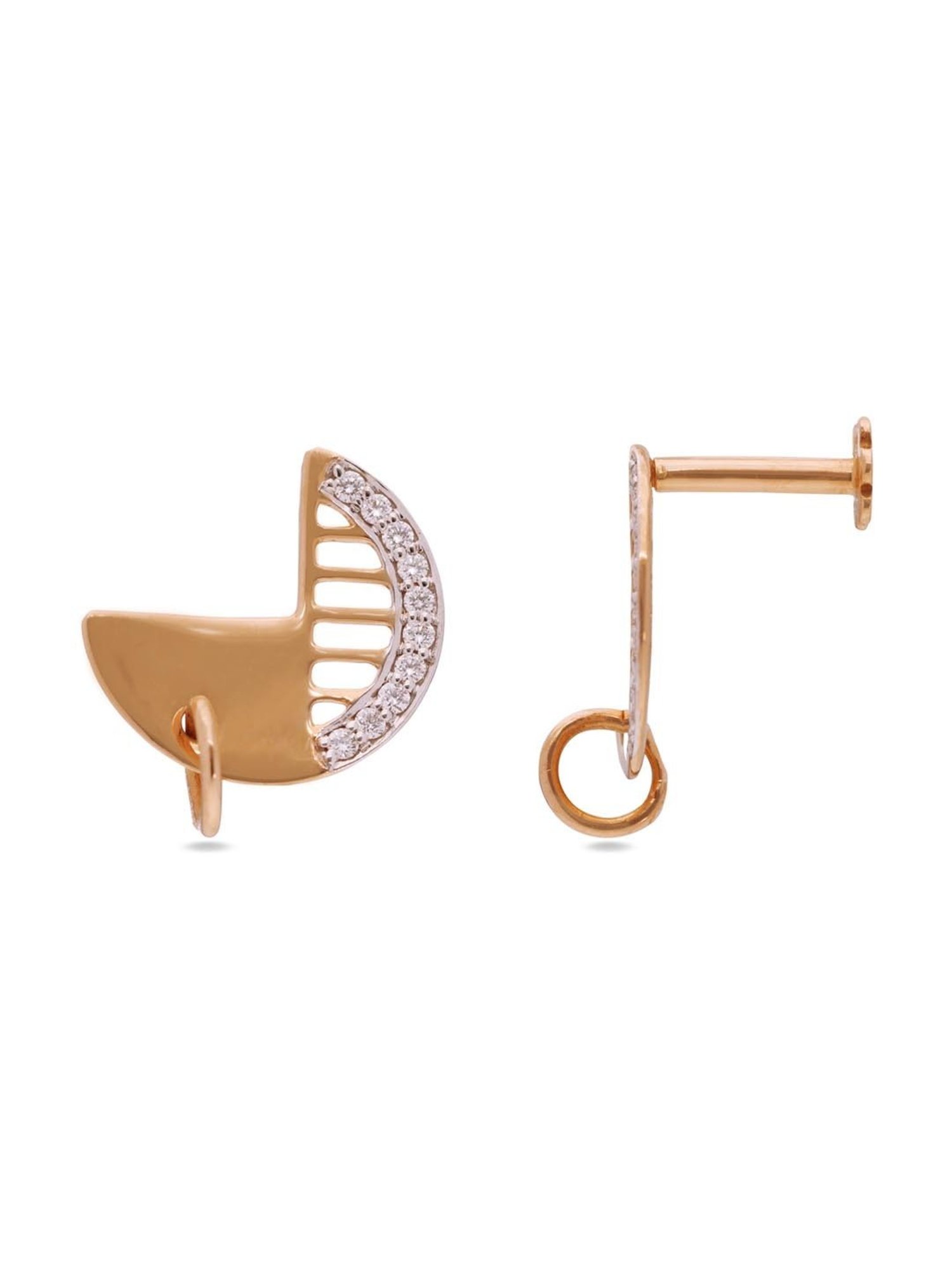 CKC 18k Gold & Diamond Earrings for Women