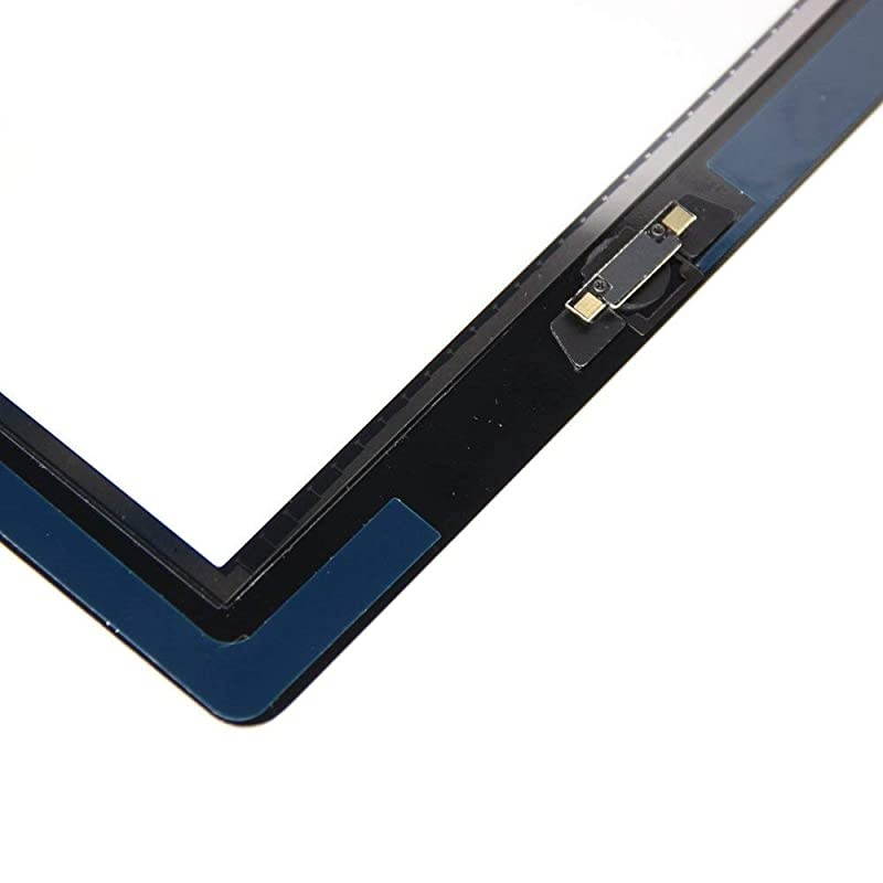 Black Screen Replacemenfor iPad 3 A1416 A1430 A1403iPad3 Touch Screen Digitizer FronGlass Assembly Includes Home Button +Camera Holder+ PreInstalled Adhesive +Tools Kit