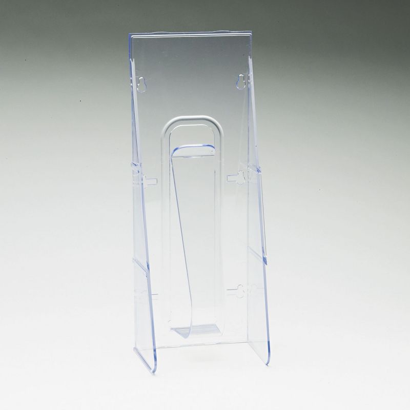 Deflecto Stand Tall Literature Holder 4-9/16w x 2-3/4d x 11-3/4h Clear 55601