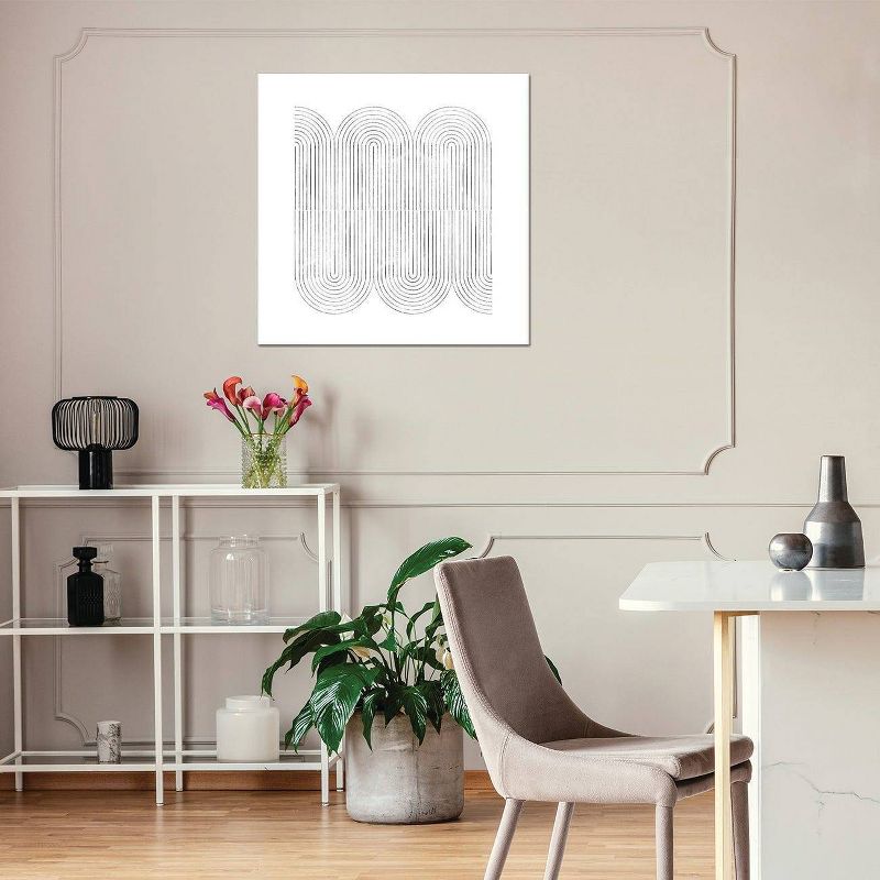 Mid Century Curved Lines by Whales Way Unframed Wall Canvas - iCanvas