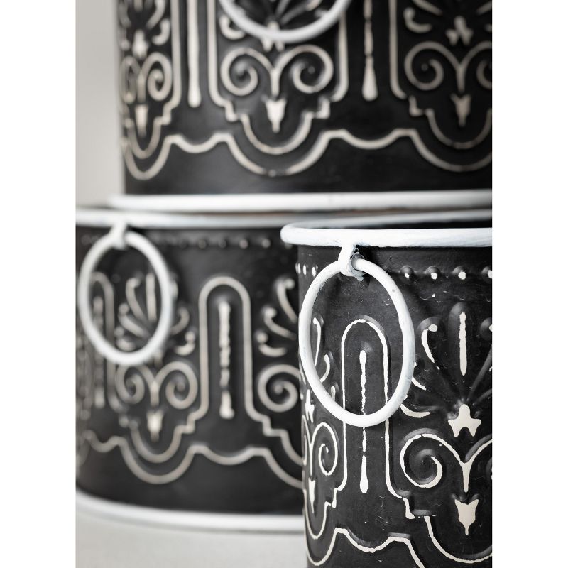 Set of 2 Metal Planters White - CosmoLiving by Cosmopolitan