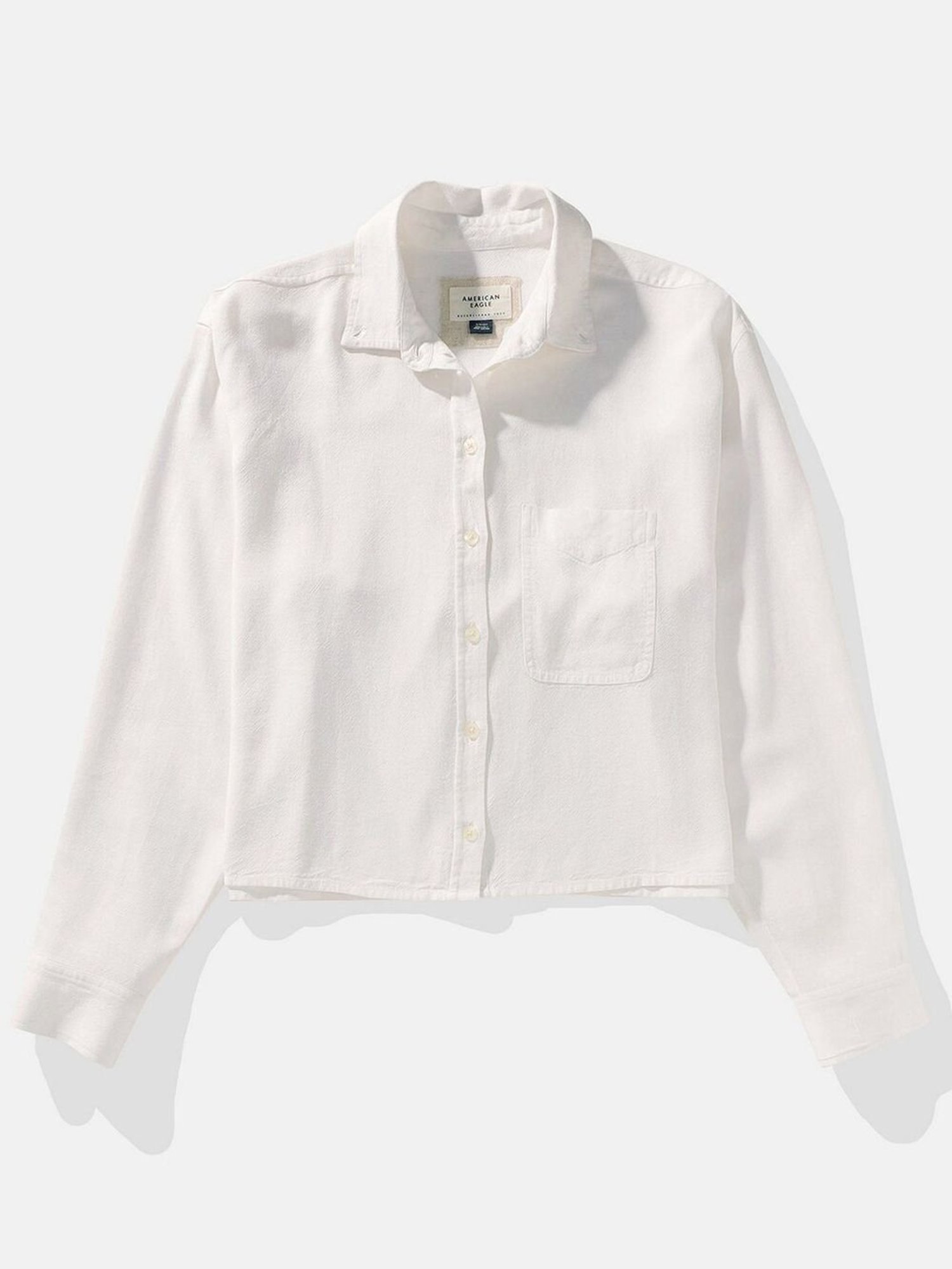 American Eagle Outfitters White Plain Shirt