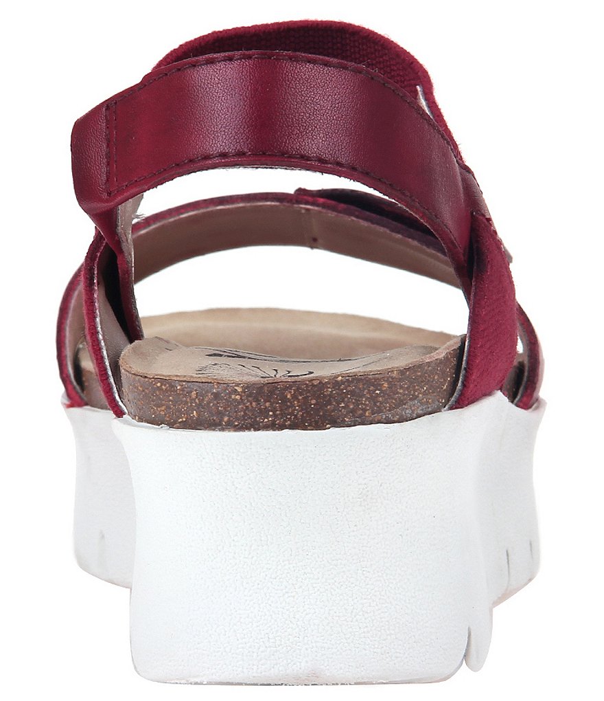 OTBT Nova Leather Platform Wedge Sandals