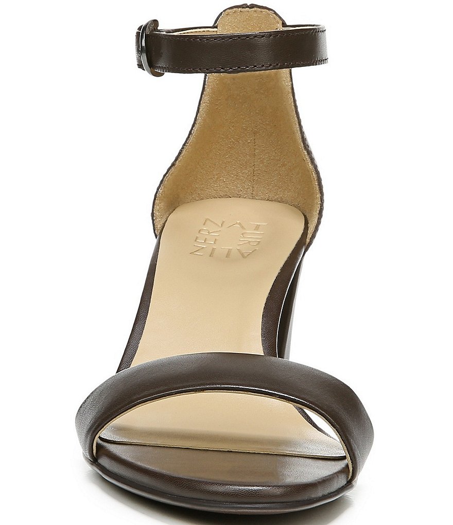 Naturalizer Vera True Colors Leather Ankle Strap Block Heel Dress Sandals