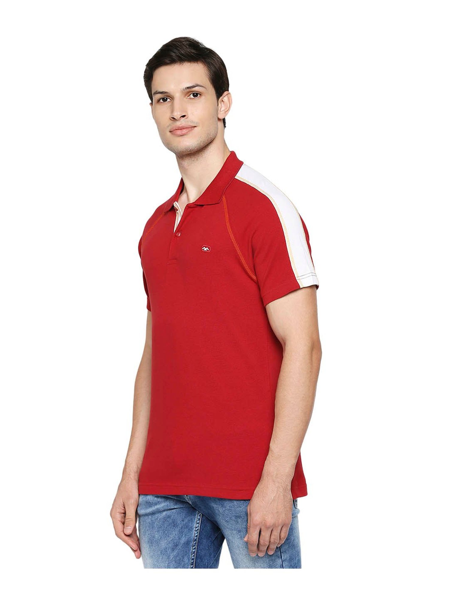 Mufti Red Slim Fit Polo T-Shirt