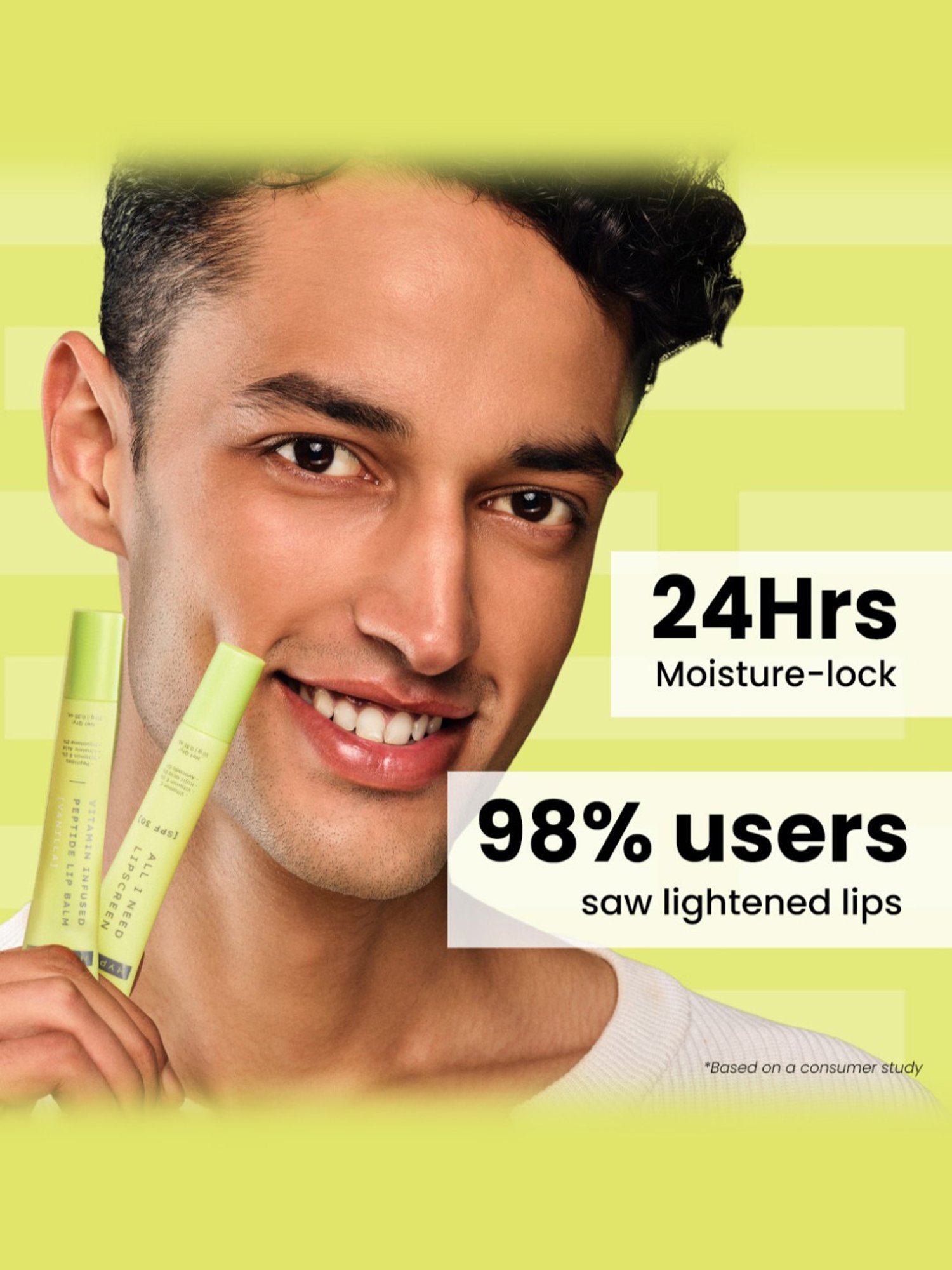 Hyphen Vitamin Infused Lip Balms Peach & Vanilla with All I Need Lipscreen Combo