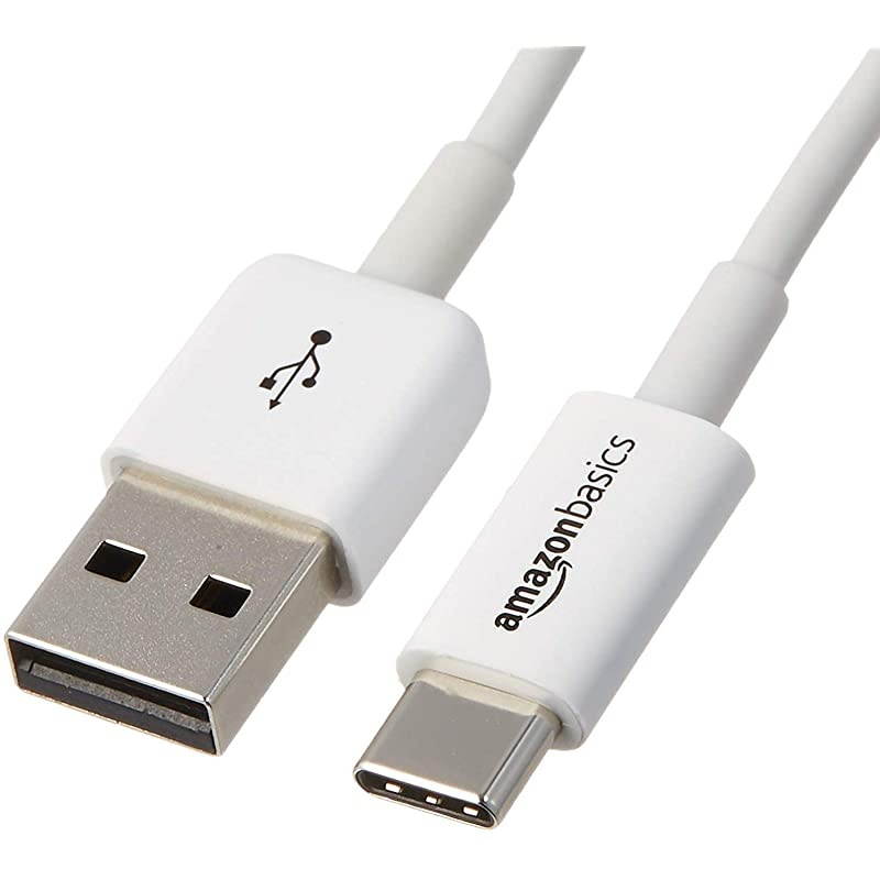 USB TypeC to USBA 20 Male Charger Cable 6 Feet 18 Meters White